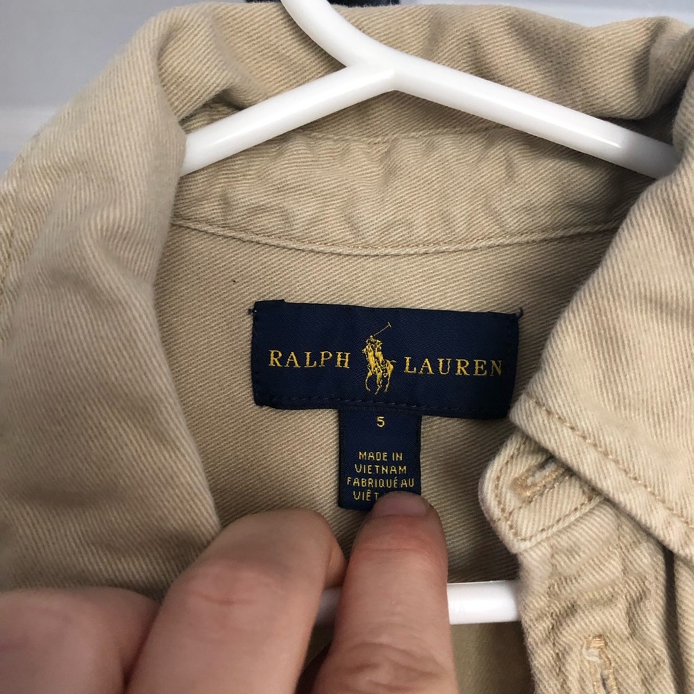Ralph Lauren Button Up Khaki Dress